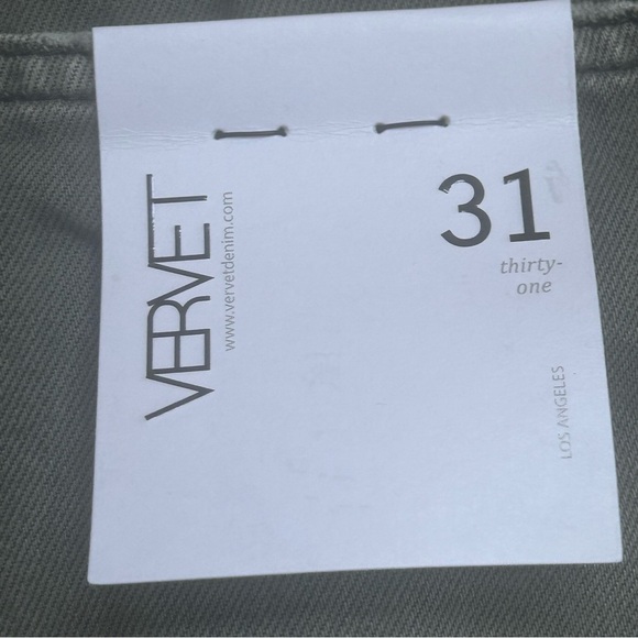 NWT Vervet Leslie 90’s Vintage Flare Distressed Jeans Women’s Size 31 Green - Picture 9 of 11